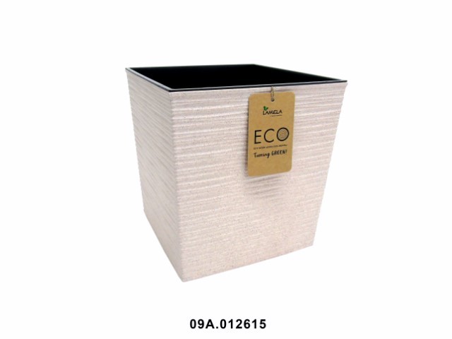 Maceta "DLUTO ECO" color blanco 25 × 25 cm · plástico