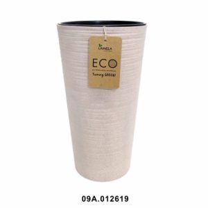 Maceta "LILIA DLUTO ECO" color blanco 19 cm · plástico