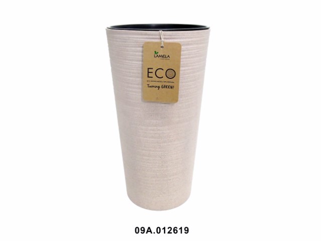 Maceta "LILIA DLUTO ECO" color blanco 19 cm · plástico