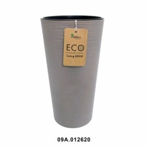Maceta "LILIA DLUTO ECO" color gris 19 cm · plástico