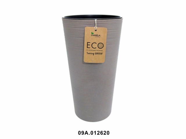 Maceta "LILIA DLUTO ECO" color gris 19 cm · plástico