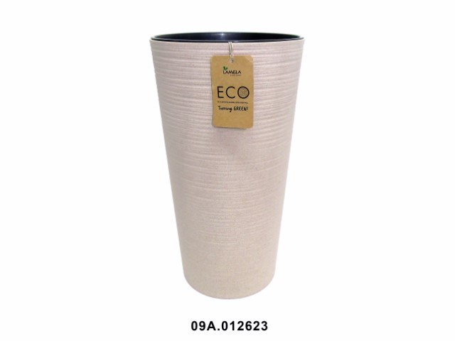 Maceta "LILIA DLUTO ECO" color blanco 25 cm · plástico