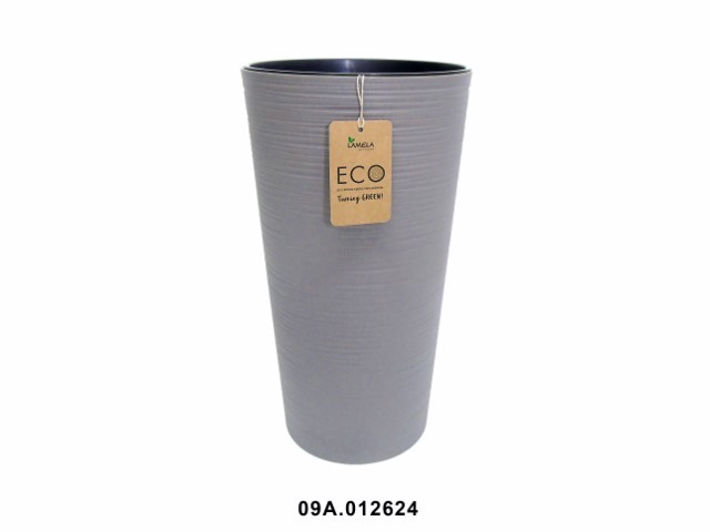 Maceta "LILIA DLUTO ECO" color gris 25 cm · plástico
