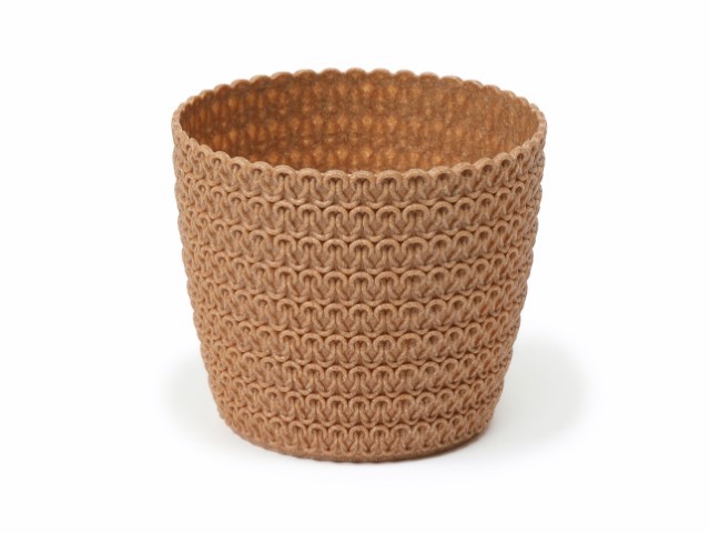 Maceta "MAGNOLIA JERSEY ECO" acabado madera natural 22 cm · plástico