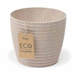 Maceta "MAGNOLIA JERSEY ECO" color blanco 30 cm · plástico