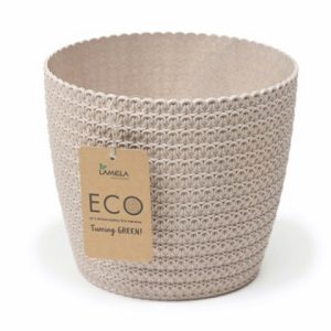 Maceta "MAGNOLIA JERSEY ECO" color blanco 36 cm · plástico