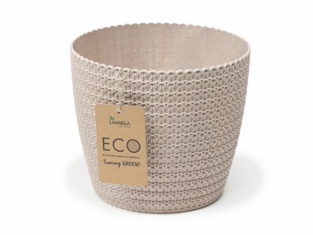 Maceta "MAGNOLIA JERSEY ECO" color blanco 36 cm · plástico