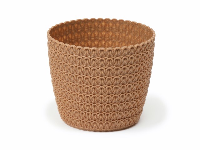 Maceta "MAGNOLIA JERSEY ECO" acabado madera natural 36 cm · plástico