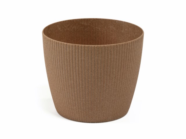 Maceta "MAGNOLIA JUMPER ECO" acabado madera natural 11 cm · plástico
