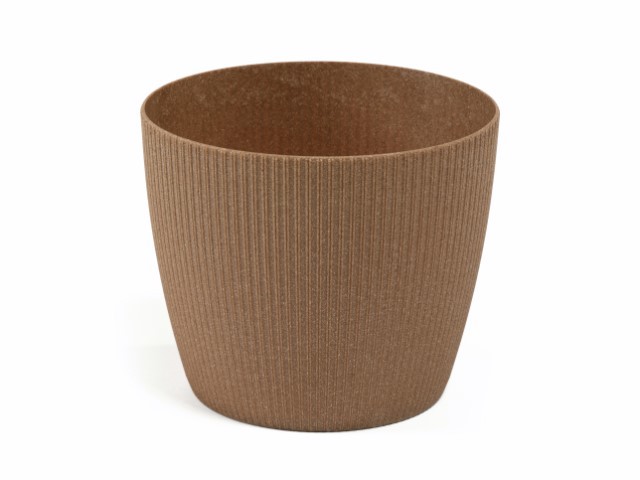 Maceta "MAGNOLIA JUMPER ECO" acabado madera natural 14 cm · plástico