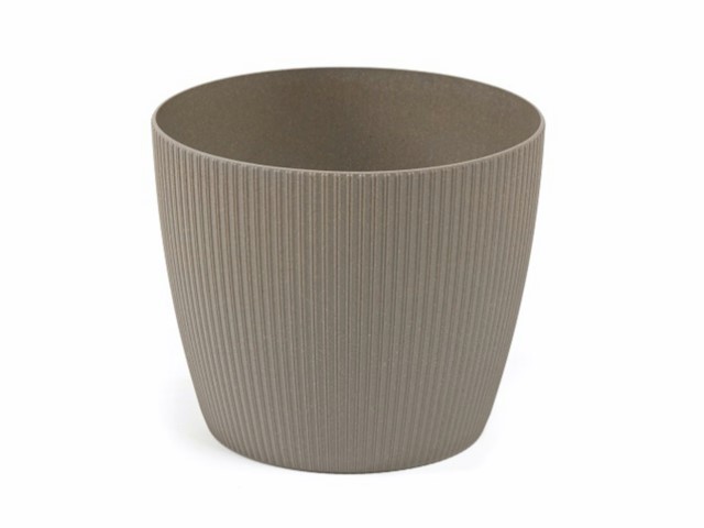 Maceta "MAGNOLIA JUMPER ECO" color gris 19 cm · plástico