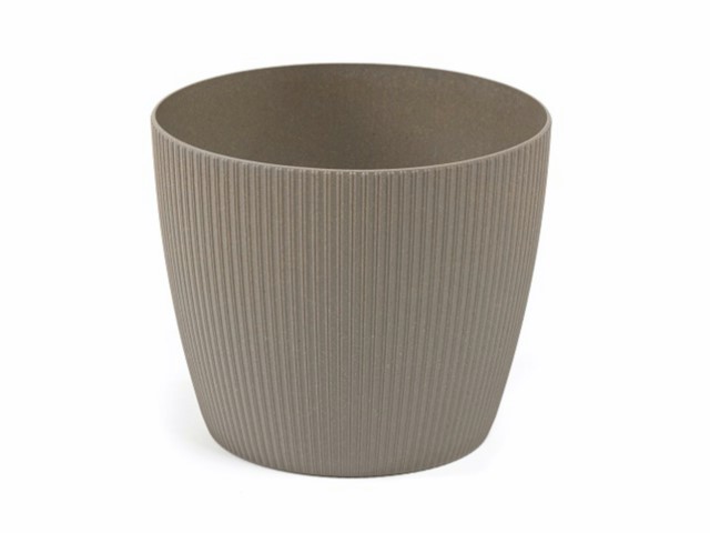 Maceta "MAGNOLIA JUMPER ECO" color gris 22 cm · plástico