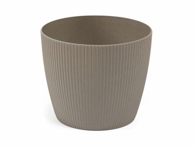 Maceta "MAGNOLIA JUMPER ECO" color gris 26 cm · plástico