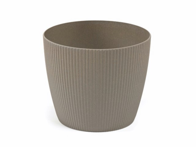 Maceta "MAGNOLIA JUMPER ECO" color gris 30 cm · plástico