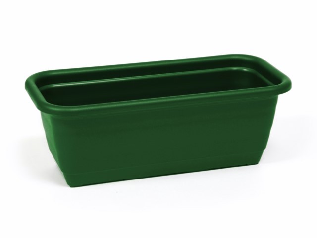 Jardinera "NATURA" color verde 60 × 18 × 14 cm · plástico