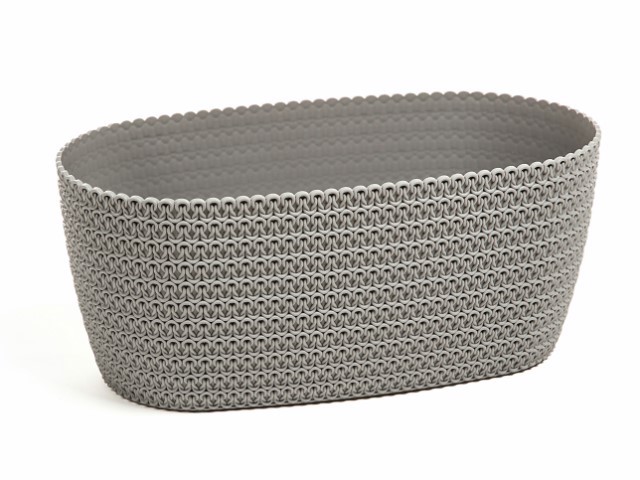 Jardinera "JERSEY" color gris 38 × 18 × 16 cm · plástico