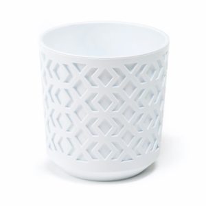 Maceta "AZTEK" color blanco 19 × 20 cm · plástico