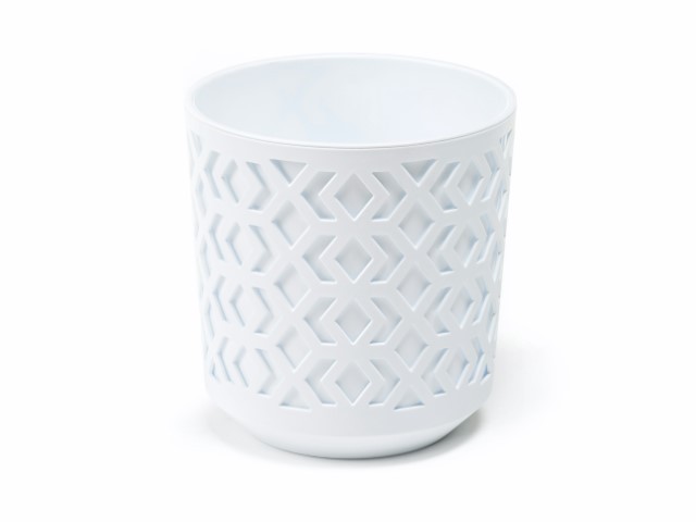 Maceta "AZTEK" color blanco 19 × 20 cm · plástico