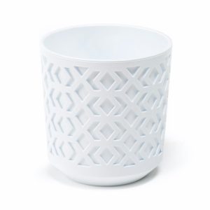 Maceta "AZTEK" color blanco 25 × 27 cm · plástico