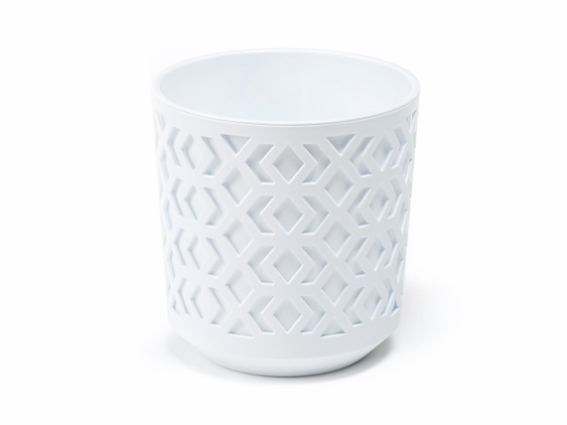 Maceta "AZTEK" color blanco 25 × 27 cm · plástico