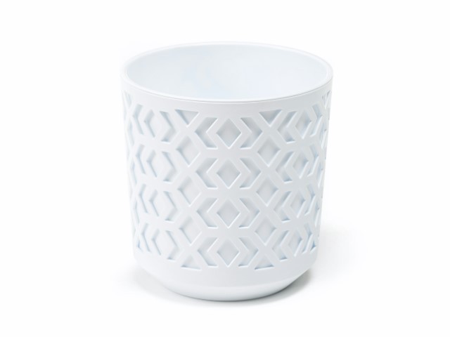 Maceta "AZTEK" color blanco 29 × 32 cm · plástico