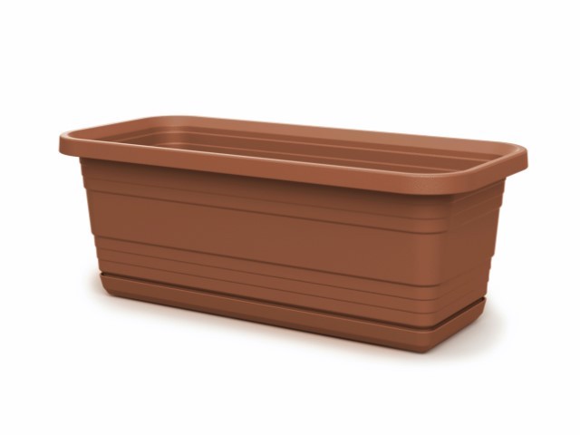 Jardinera "BONA" color terracota 59 × 17 × 14 · plástico