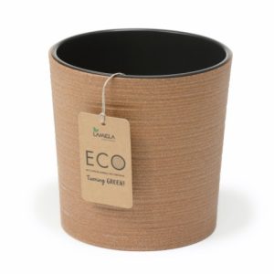 Maceta "MALWA DLUTO ECO" acabado madera natural 30 × 30 cm · plástico