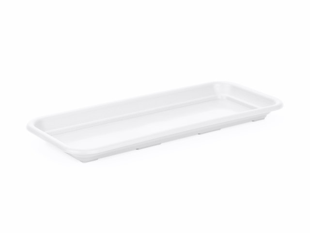 Plato jardinera "PODSTAWKA" color blanco 57 × 16 cm · plástico