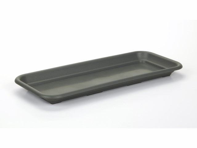 Plato jardinera "PODSTAWKA" color antracita 57 × 16 cm · plástico