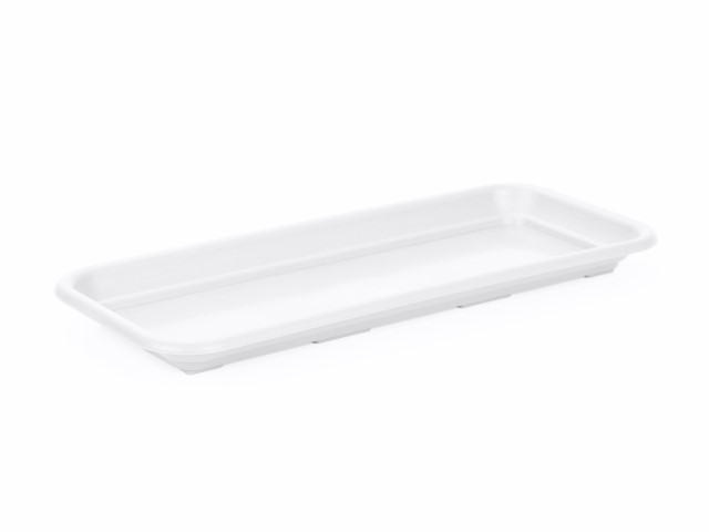 Plato jardinera "PODSTAWKA" color blanco 77 × 16 cm · plástico