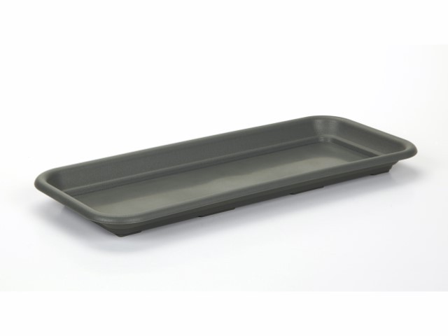 Plato jardinera "PODSTAWKA" color antracita 77 × 16 cm · plástico
