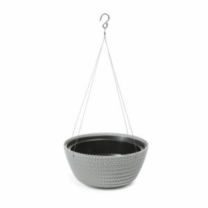 Jardinera "MISA COLGANTE" color gris 24 × 13 cm · plástico