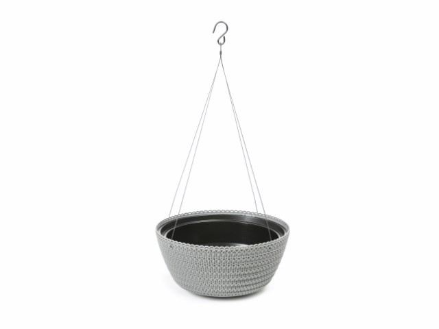 Jardinera "MISA COLGANTE" color gris 24 × 13 cm · plástico