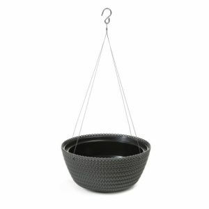Jardinera "MISA COLGANTE" color antracita 30 × 14 cm · plástico