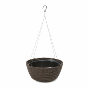 Jardinera "MISA COLGANTE" color café 30 × 14 cm · plástico