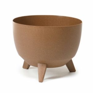 Maceta con pies "MISA ROMA ECO" acabado efecto madera 47 × 26 cm · plástico