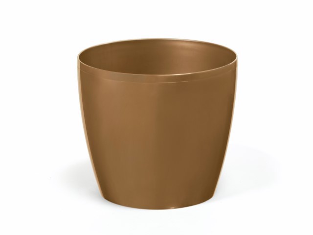 Maceta "MAGNOLIA" color dorado/blanco 21 cm · plástico