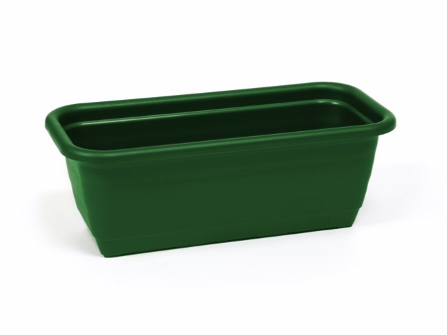 Jardinera "NATURA" color verde 40 × 18 × 14 cm · plástico