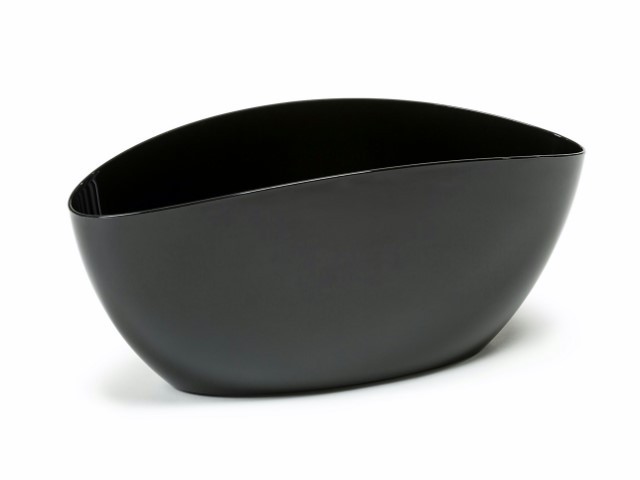Jardinera "LUNA" color negro 35 × 15 × 15 cm · plástico