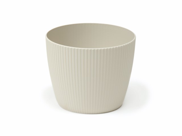 Maceta "MAGNOLIA JUMPER" color crema 14 cm · plástico