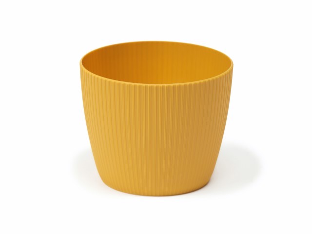 Maceta "MAGNOLIA JUMPER" color mostaza 14 cm · plástico