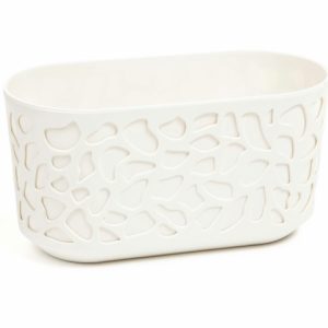 Jardinera "DUET" color crema+crema 40 × 19 × 20 cm · plástico