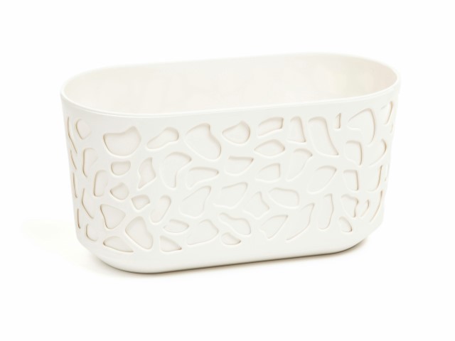 Jardinera "DUET" color crema+crema 40 × 19 × 20 cm · plástico