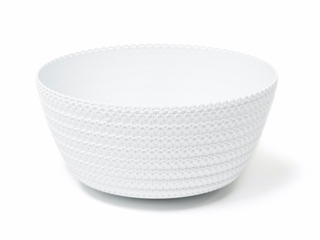 Maceta "MISA JERSEY" color blanco 24 × 24 × 13 cm · plástico