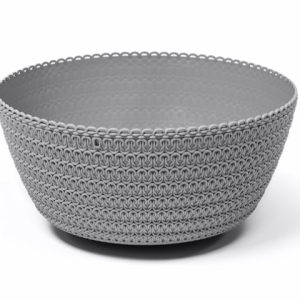 Maceta "MISA JERSEY" color gris 24 × 24 × 13 cm · plástico