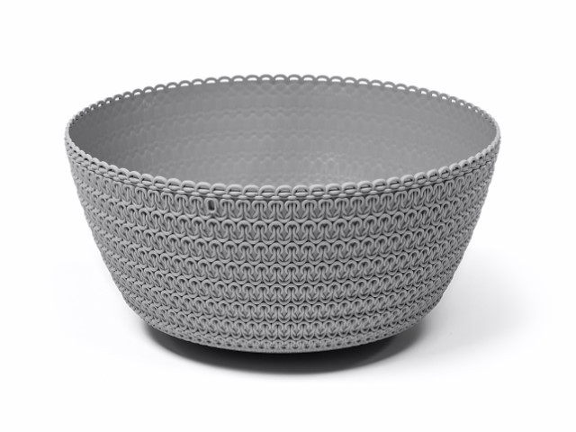 Maceta "MISA JERSEY" color gris 24 × 24 × 13 cm · plástico