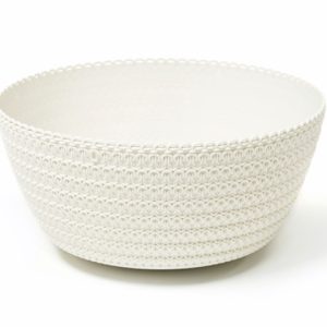 Maceta "MISA JERSEY" color crema 24 × 24 × 13 cm · plástico