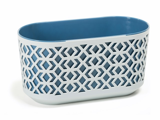 Jardinera "AZTEK" color gris+azul 40 × 19 × 20 · plástico