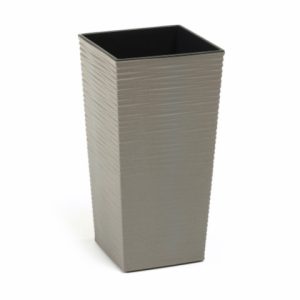 Maceta "FINEZJA DLUTO ECO" color gris 30 × 57 cm · plástico