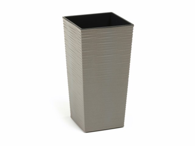 Maceta "FINEZJA DLUTO ECO" color gris 30 × 57 cm · plástico